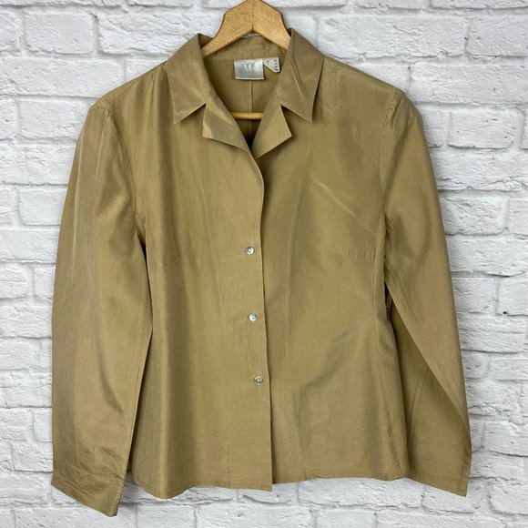 Madeleine Gold Silk Blouse/Jacket - Picture 1 of 5